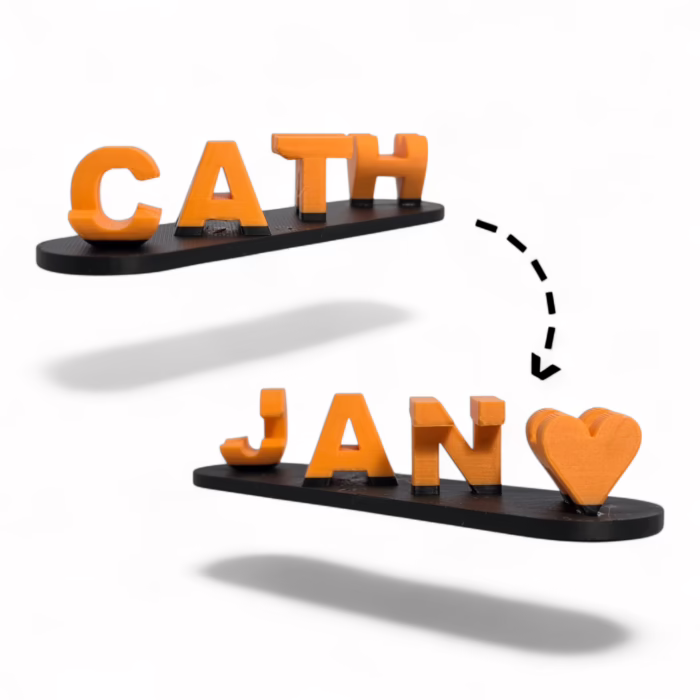 Magic Name Stand With Heart For Couples - Image 2